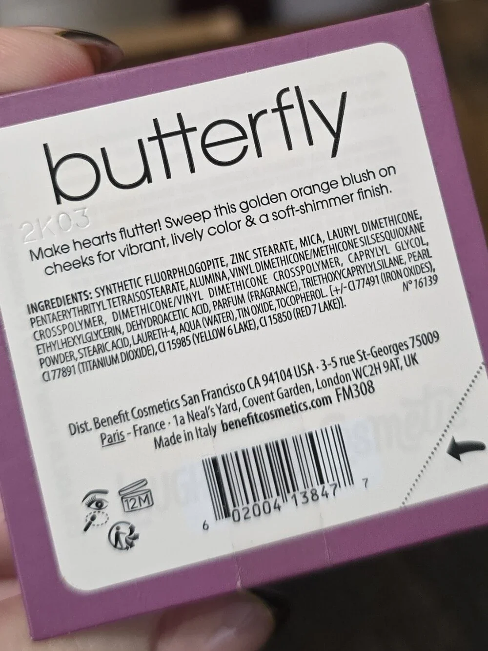 Benefit butterfly blush